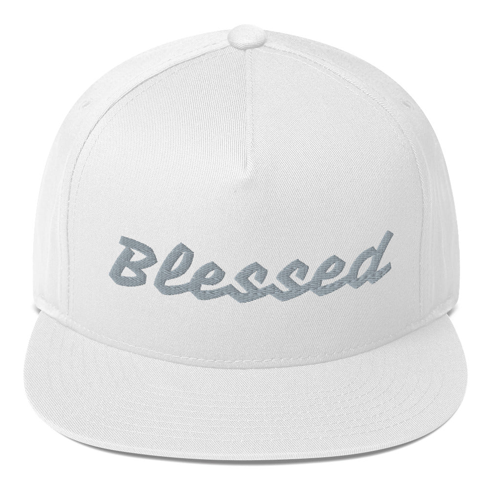 White Flat Bill Cap