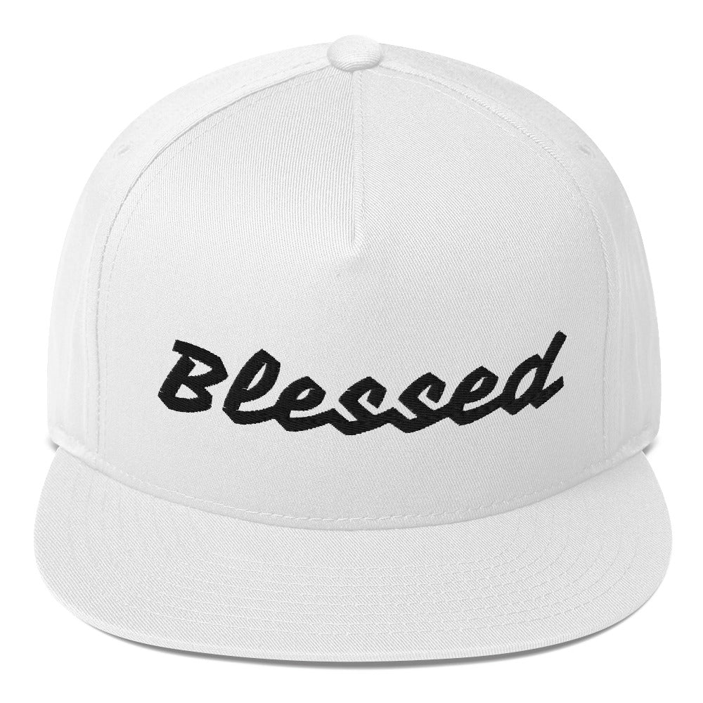 White Flat Bill Cap