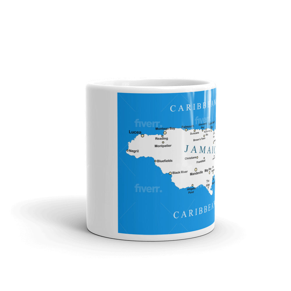 White glossy mug
