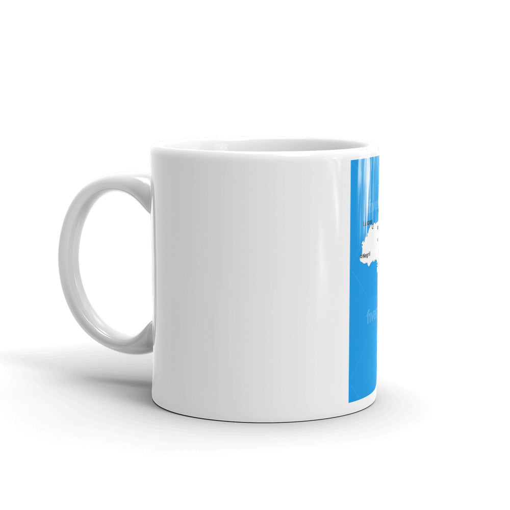 White glossy mug