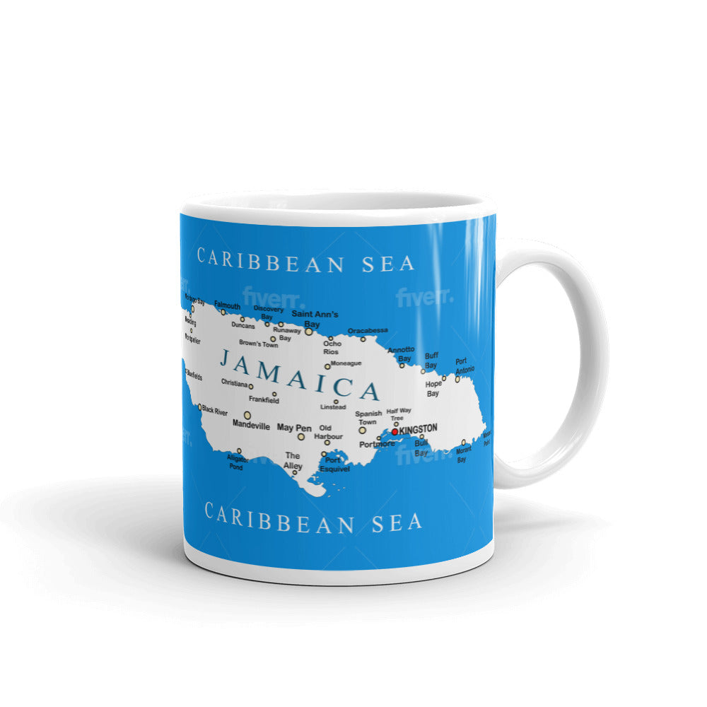 White glossy mug
