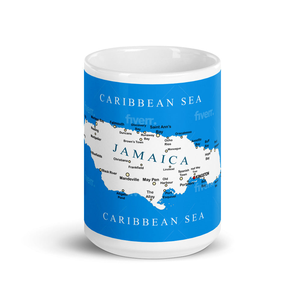 White glossy mug