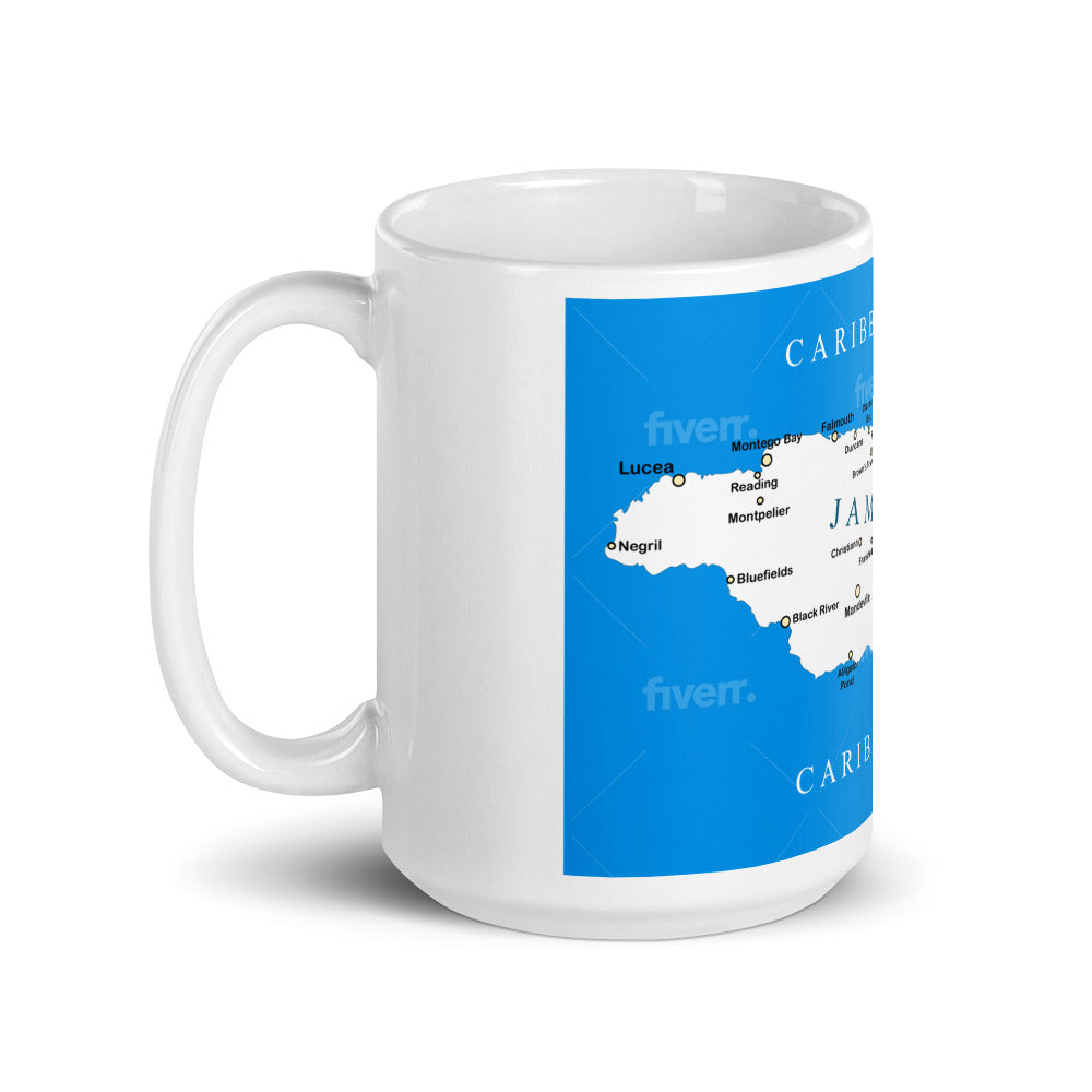 White glossy mug