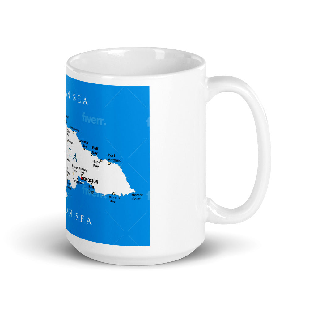 White glossy mug