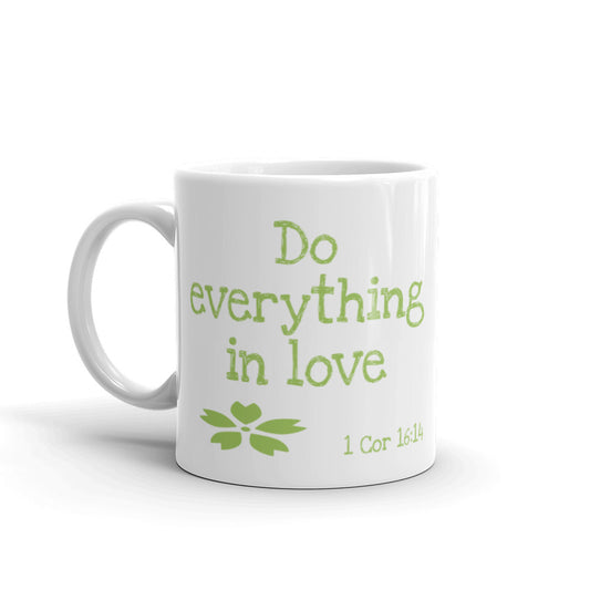 Everything in Love Heart Mug