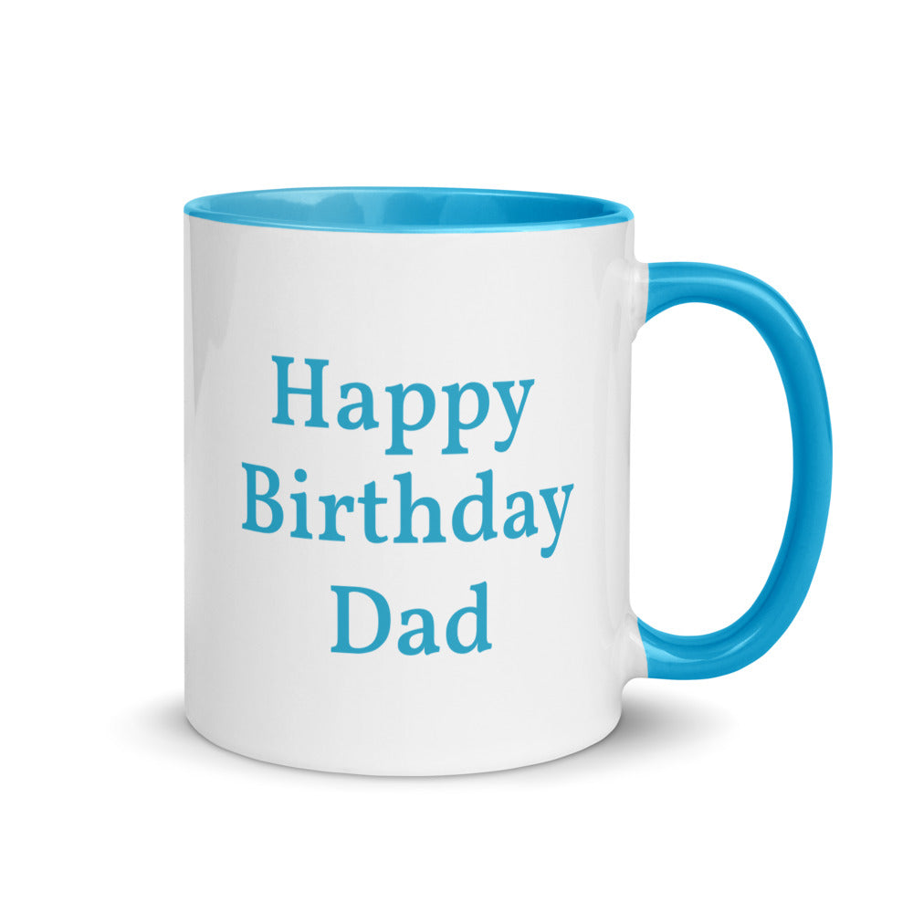 Dad Birthday Mug with cake design