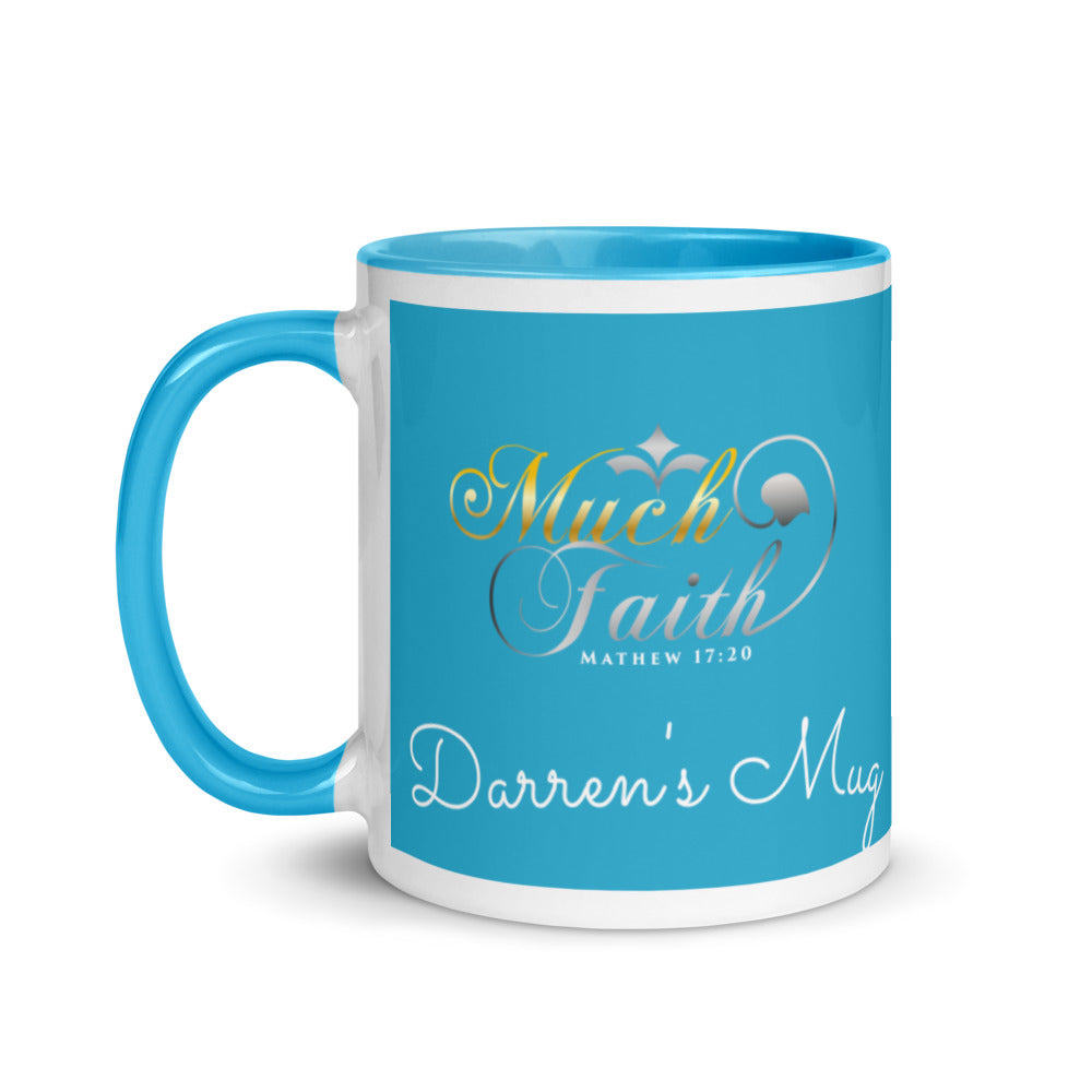 Blue Personalised Much Faith Mug